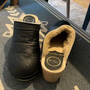 New No. 6 Dakota Shearling Mid-Heel Clogs